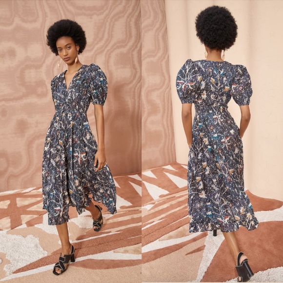 Ulla Johnson Thelma Printed Midi Dress - Picture 2 of 10